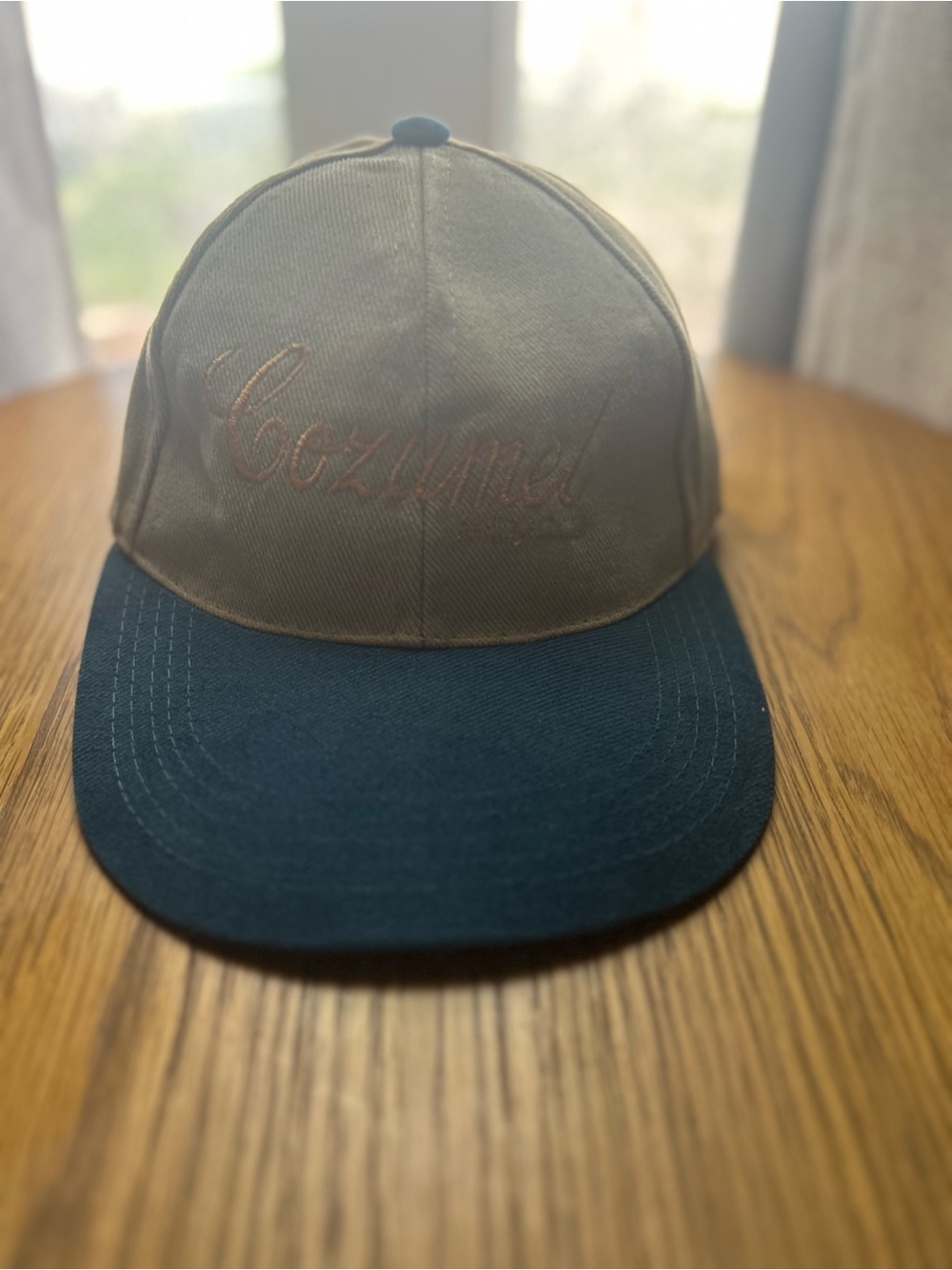 Vintage Cozumel Mexico Hat Cap Nice Blue, Tan, Yellow